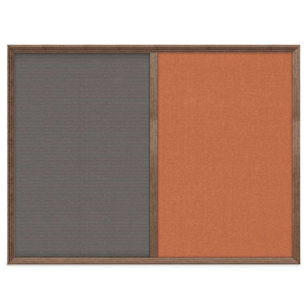 Slim Style Indoor Enclosed Corkboard, 12", UV500SC-BRONZE-BLACK